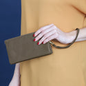 Vegan Leather Wallet With Detachable Wristlet