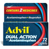 Advil Dual Action with Acetaminophen Back Pain 72 Caplets