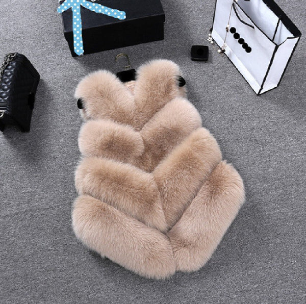 Faux Fur Sleeveless Vest Winter Thick Coats Women 2022 New Fashion Casual Jacket Warm Slim  Outerwear Women Winter Vest