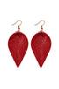 Teardrop Shape Genuine Leather Earrings