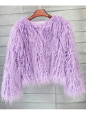 Fur Coats Women Autumn Winter Top Fashion Pink Faux Fur Coat Elegant Thick Warm Faux Fur Jackets for Women 2022