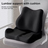 Memory foam car seat cushion. Ergonomic support. Relieves back/coccyx pain. Universal fit.