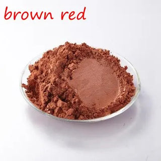 Buy brown-red 500g/Bag Multicolour Pearl Mica Powder Pigment Light Purple Pearlescent Pigment for Cosmetic Making.