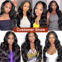 Clip in Hair Extensions Human Hair Brazilian Body Wave Clip in 8 Pcs/Set Natural Black Color Clip Ins Remy Hair 8-26 Inch 120G