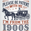 1900s Humor Mug – Vintage Ceramic Cup With Horse Carriage Design