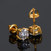 Classic Screw Back 925 Sterling Silver 6.5mm 1ct VVS Moissanite Diamond Stud Earrings