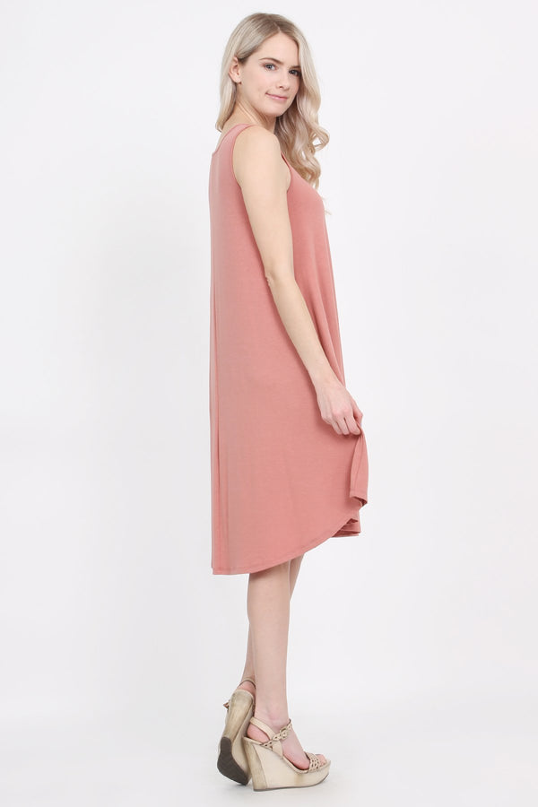 Sleeveless Pocket Swing Dress