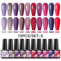 10/12pcs Spring Macaron Nail Gel Polish Set