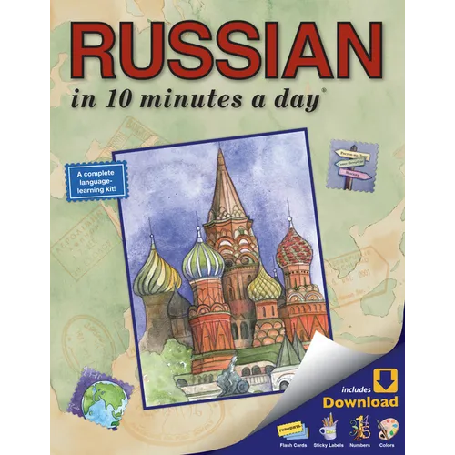 Russian in 10 Minutes a Day: Language Course for Beginning and Advanced Study. Includes Workbook, Flash Cards, Sticky Labels, Menu Guide, Software, - Paperback