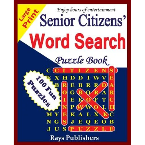 Senior Citizens' word search puzzle book - Paperback