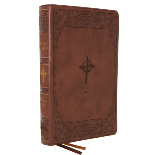 Nabre, New American Bible, Revised Edition, Catholic Bible, Large Print Edition, Leathersoft, Brown, Comfort Print: Holy Bible - Imitation Leather