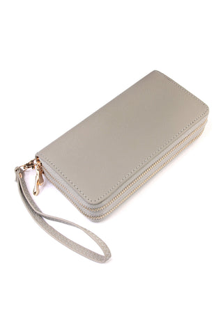 Buy light-gray Double Zip Around Wallet