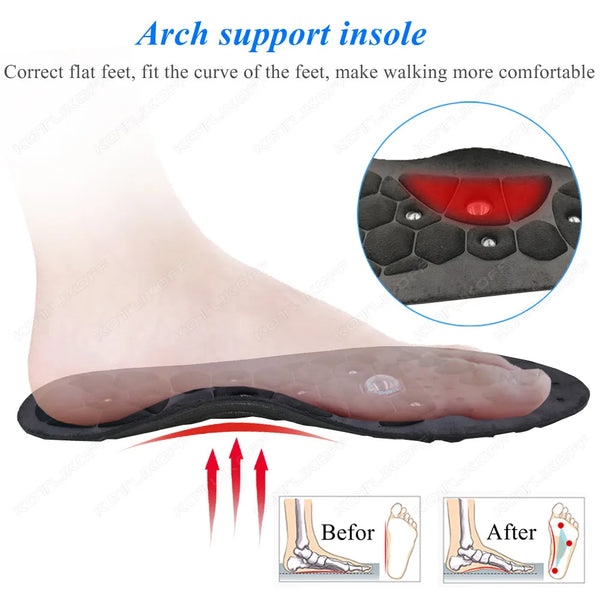 Magnetic Massage Shoe Sole Relax Therapeutic Insoles Foot Orthotic  Comfort Pain Whit Arch Support Walking Health Care Insert