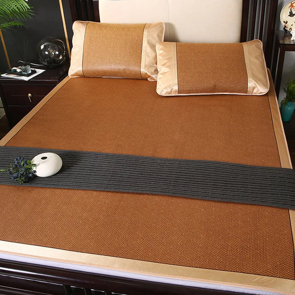 Japanese Tatami Rattan Mat Thin Summer Cool Mattress for Bed Carpet Bedroom Living Room Rug Kid Play Mat Children's Cool Mat