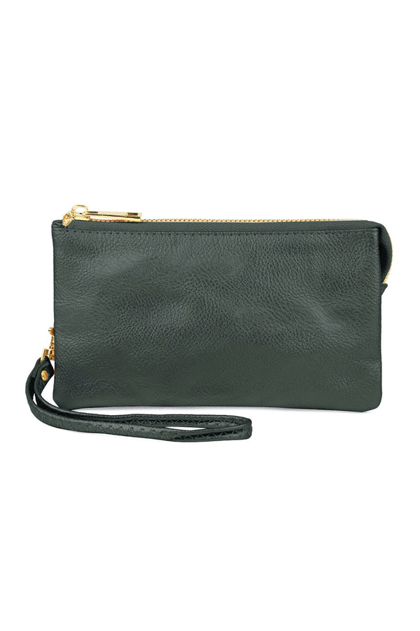 Vegan Leather Wallet With Detachable Wristlet