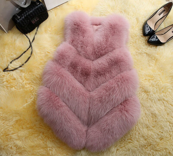 Faux Fur Sleeveless Vest Winter Thick Coats Women 2022 New Fashion Casual Jacket Warm Slim  Outerwear Women Winter Vest