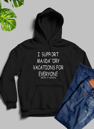 Buy black Vacations for Everyone Hoodie