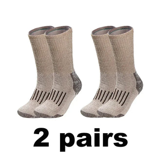 Buy brown-2pairs Thick Thermal Socks