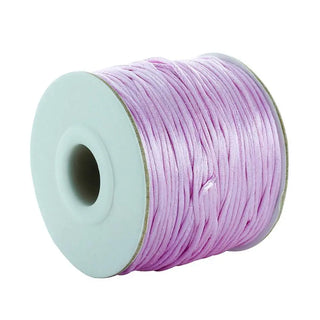 Buy light-purple 80yards Jewelri Make Nylon Cord Satin Cord Satin Thread Macrame Cord Beading Thread Cord Jewelri Kumihimo Rattail Cord Wholesale