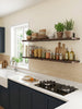 Wood Wall Shelves 15.8” with Metal Brackets – Rustic Floating Shelves | 5/8 Pack