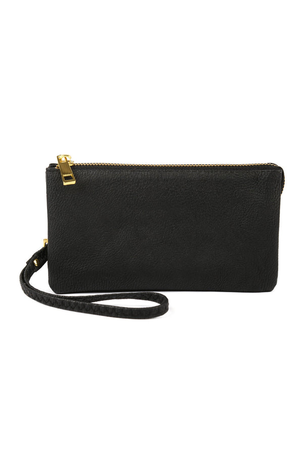 Vegan Leather Wallet With Detachable Wristlet