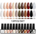 10/12pcs Spring Macaron Nail Gel Polish Set