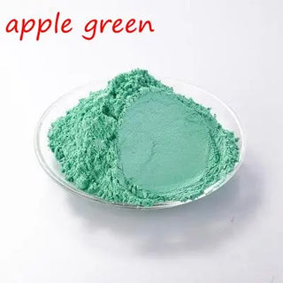 Buy apple-green 500g/Bag Multicolour Pearl Mica Powder Pigment Light Purple Pearlescent Pigment for Cosmetic Making.