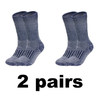 Buy navy-blue-2pairs Thick Thermal Socks