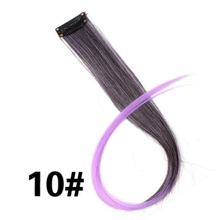 Buy 10 Color Ombre Straight Hair Extension Clip in Hairpieces