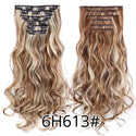 22Inch Synthetic Long Curly 16Clips Clip in Hair Extensions