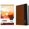 The Message Deluxe Gift Bible, Large Print (Leather-Look, Saddle Tan/Black): The Bible in Contemporary Language - Imitation Leather