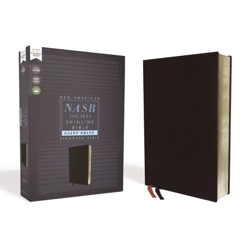 Nasb, Thinline Bible, Giant Print, Bonded Leather, Black, Red Letter Edition, 1995 Text, Comfort Print - Bonded Leather