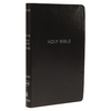 NKJV, Thinline Reference Bible, Leather-Look, Black, Red Letter Edition, Comfort Print - Imitation Leather