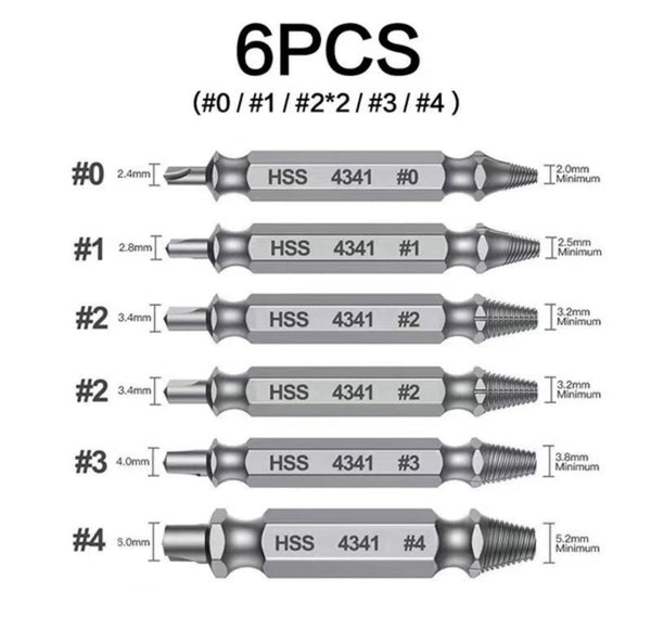 GripOut Screw Extractor Set