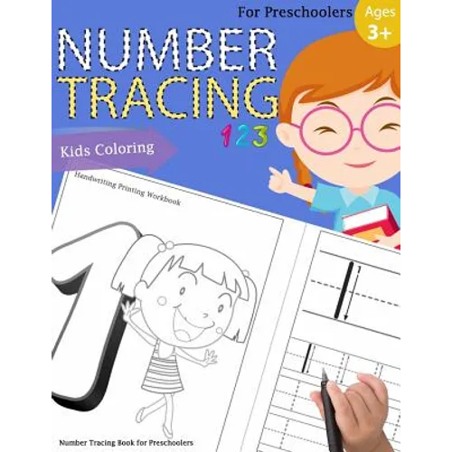 Number Tracing Book for Preschoolers: Number tracing books for kids ages 3-5, Number tracing workbook, Number Writing Practice Book, Number Tracing Bo - Paperback