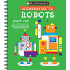 Brain Games - Sticker by Letter: Robots (Sticker Puzzles - Kids Activity Book) - Spiral
