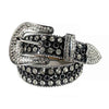 Black Strap With Black & Diamond White Studded Rhinestone BB Belt