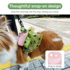 Silicone dog poop bag holder with dispenser, portable, hanging ring & storage case