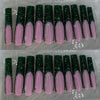 Green crystal long press on nails