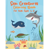 Sea Creatures Coloring Book For Kids Ages 4-8: Sea Life With Ocean Animals - Seahorses, Dolphins, Sharks, Rays & Deep Sea Creatures - Gift for Childre - Paperback