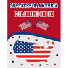 50 States Of America Coloring Book: The 50 States Maps Of United States America Coloring Book Map of United States 50 US States With History Facts Pat - Paperback
