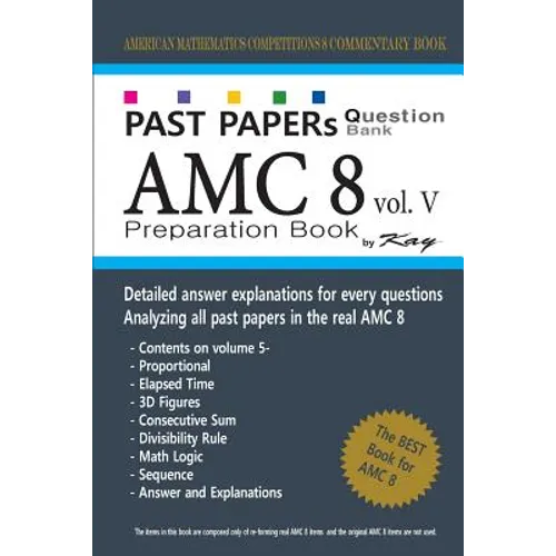 Past Papers Question Bank AMC8 [volume 5]: amc8 math preparation book - Paperback