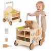 Wooden Push Walker 13-in-1 Activity Center with Storage