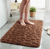 Cobblestone Embossed Bathroom Bath Mat Non-slip Carpets In Wash Basin Bathtub Side Floor Rug Shower Room Doormat Memory Foam Pad