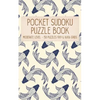 Pocket Sudoku Puzzle Book: Moderate Level - 150 puzzles 9x9 & 16x16 grids Koi Fish Pattern Blue Travel Size Paperback Notebook - Paperback