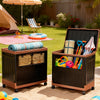 Portable Storage Bin w/ Wheels & Doors Foldable Stackable Organizer