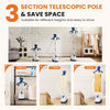 1500W Garment Steamer Standing Clothes Steamer 1.8L Tank 60Min Continuous Steam