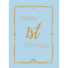 Happy 1st Birthday Guest Book (Hardcover): First birthday Guest book, party and birthday celebrations decor, memory book,1st birthday, baby shower, ha - Hardcover