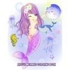Artful Mermaid Coloring Book: Cute Mermaids Designs and Patterns, Fun Early Learning for Kids Ages 4-8 - Paperback