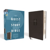Niv, Quest Study Bible, Leathersoft, Black, Comfort Print: The Only Q and A Study Bible - Imitation Leather